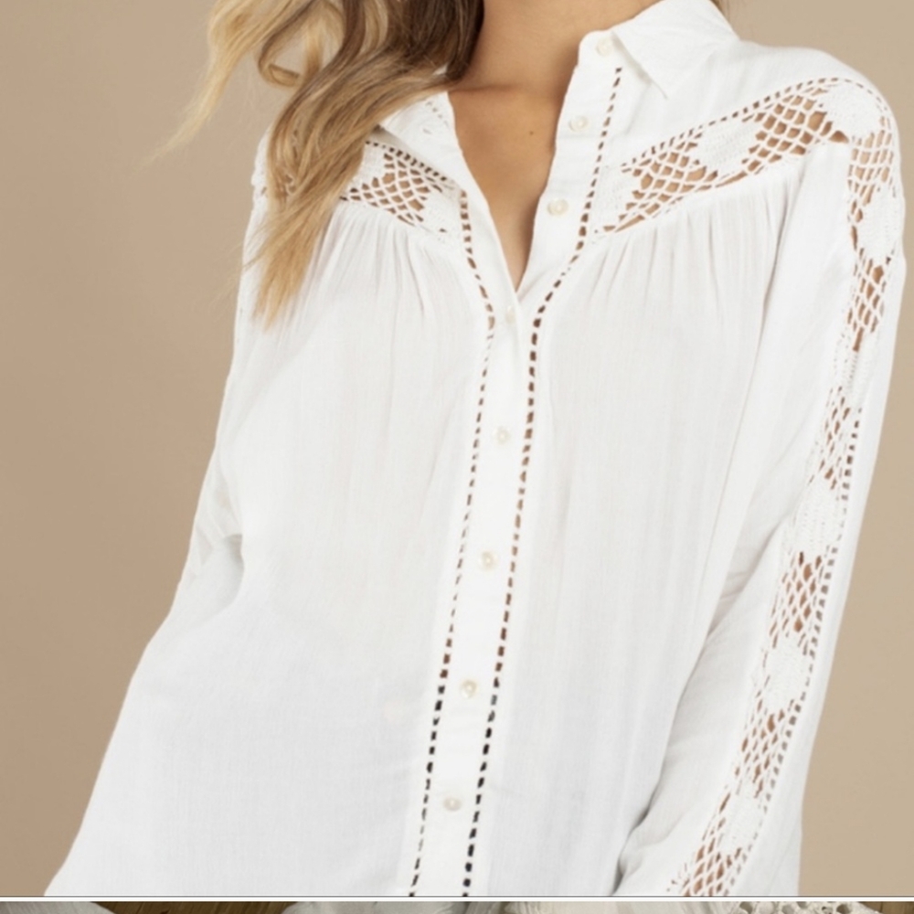 Free People Katie Bird Crochet Top